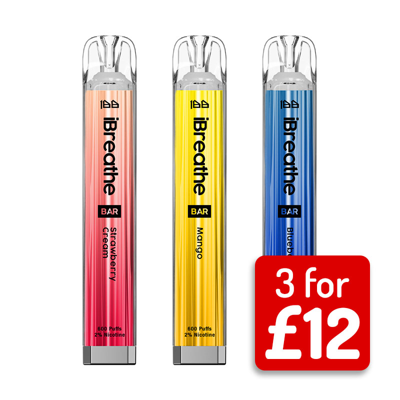 iBreathe Bar 600 Disposable Pod 3 Pack  - Buy Now £12.00
