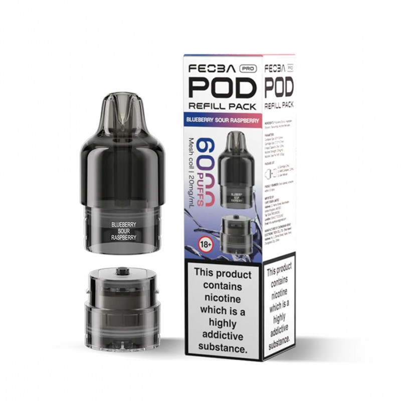 Feoba Pro 6000 Pod Refill Pack – 20mg Nic Salt Vape Refills