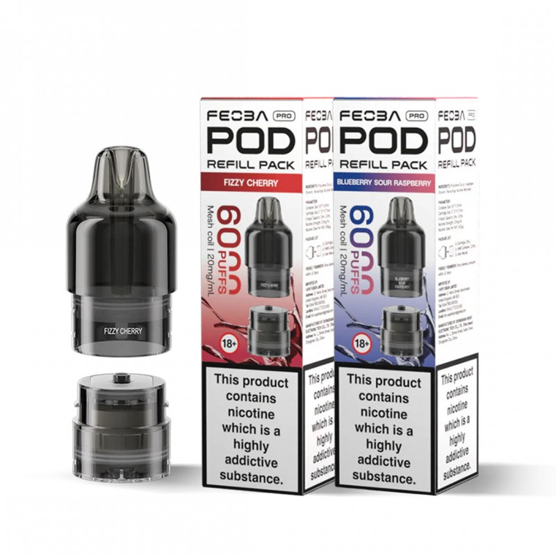 Feoba Pro 6000 Pod Refill (2 Pack) – 20mg Nic Salt Vape Refills
