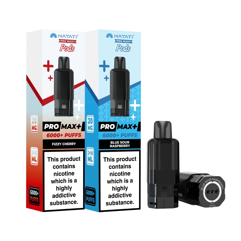 Hayati Pro Max Plus 6000 Pod Refill (2 Pack) – 20mg Nic Salt Pods