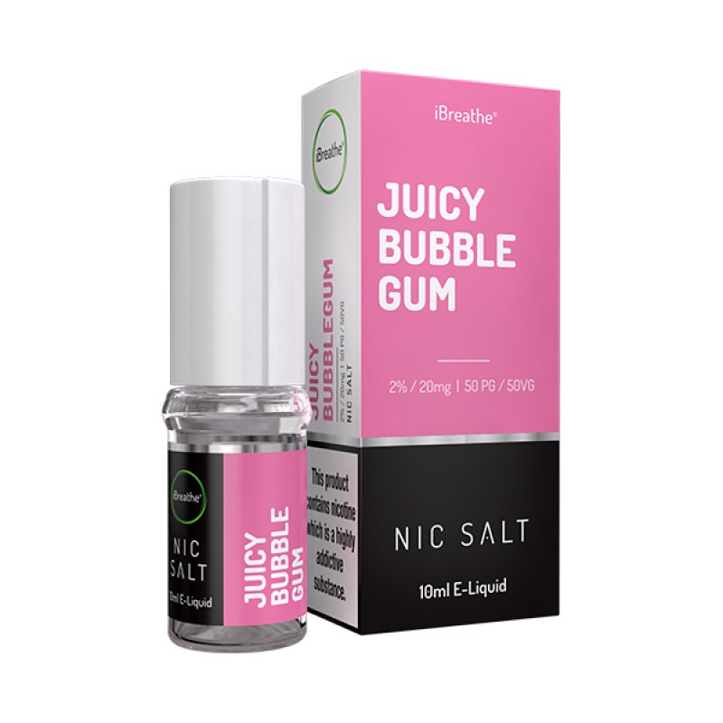 Juicy Bubblegum - 20mg - 10ml Nic Salt E-Liquid